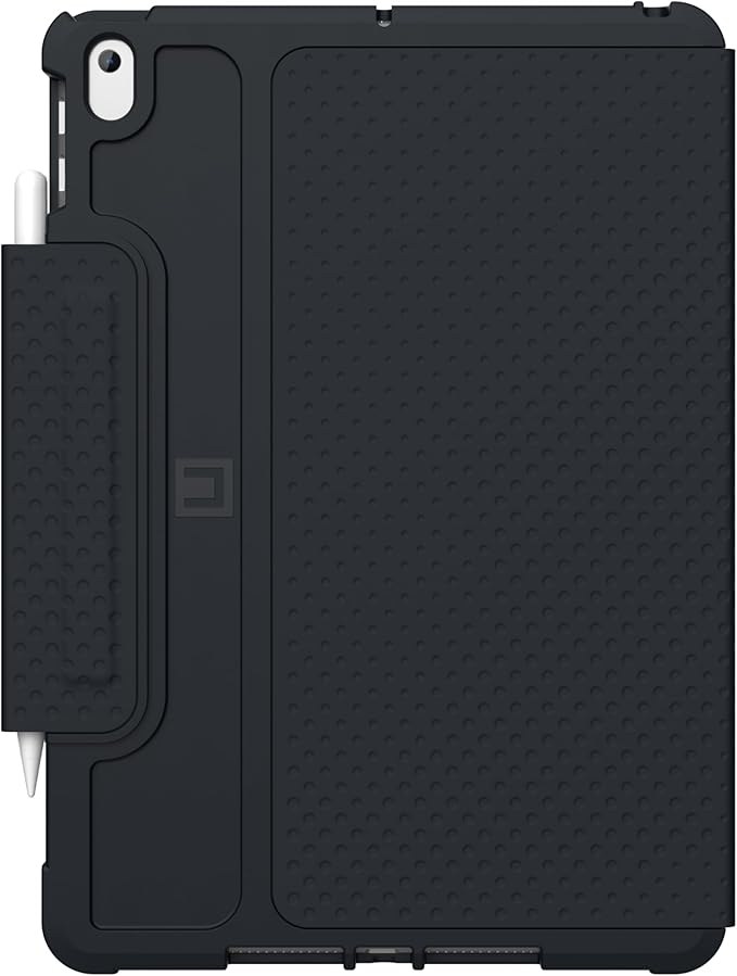 [U] by UAG iPad 10.2 Case Black 9th Generation 2021 8th Gen 2020 DOT Lightweight Slim Shockproof Smart Folio Protective Cover with Auto/Sleep Wake &amp Pencil Holder
