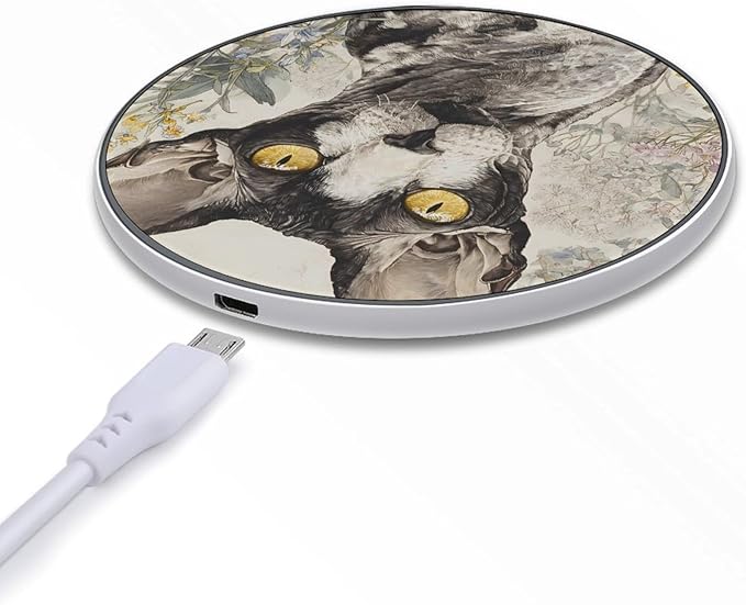 Cornish Rex Cat Fast Portable Charger 10W Funny Graphic Phone Charging Pad with USB Cable
