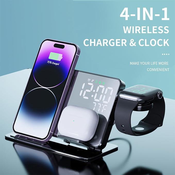 Multi Functional Alarm Clock W669 Black