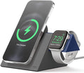 elago Charging Station Compatible with iPhone 17/16/15/14/13/12 Series Compatible with MagSafe Compatible with Apple Watch Series - Chargers are NOT Included [Dark Grey/Jean Indigo]