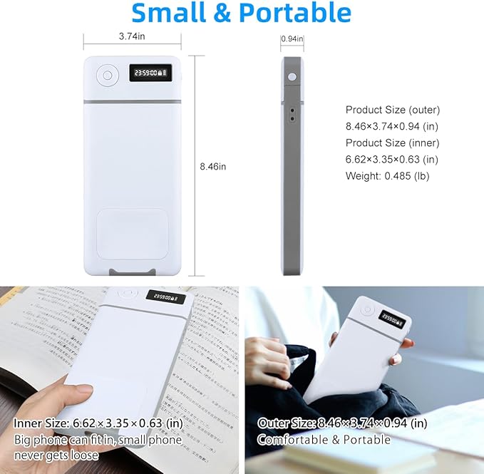 Phone Lock Box with TimerPhone Lock Box90 Days of Continuous UseQuiet Mode2 Charging PortsExcessive GamesMobile Phone Addiction