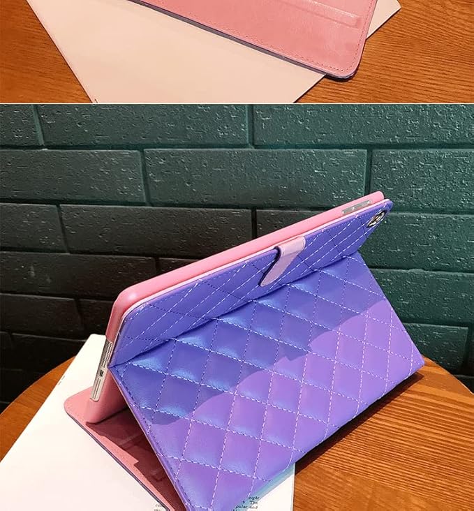 Cute Crown Case for iPad Air 3 10.5'' 2019/ iPad Pro 10.5'' 2017Pu Leather Rhinestones Elegant Smart Auto Sleep/Wake Stand Shockproof for Apple iPad 10.5'' Air 3/ iPad Pro 2017(Purple)