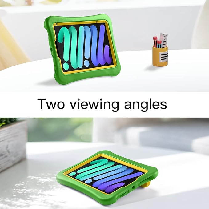 Kids Case for iPad mini 7 (A17 Pro) 2024 /iPad Mini6 2021 Light Weight Heavy Duty/Shockproof/Drop Proof with Handle/Kickstand Child Friendly Cover for iPad mini 7th/6th Gen 8.3inch (Green)