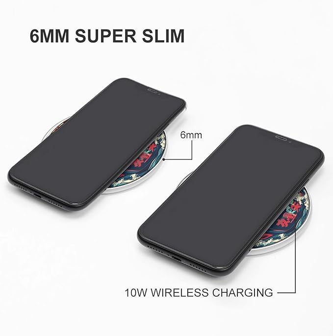 Ramen Chicken Flavor Noodle Soup Wireless Charger Anti-Slip Wireless Charging Pad Slim Charger Mat for Men Women