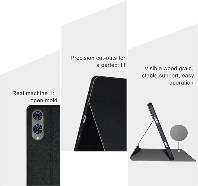 Case Cover for Teclast T65 13 inch Tablet KONXISA Tablet Case with Premium PU + TPU Material Folding Stand Fuction Anti-Scratch Shockproof Full Protection Sleeve Covers (Black)