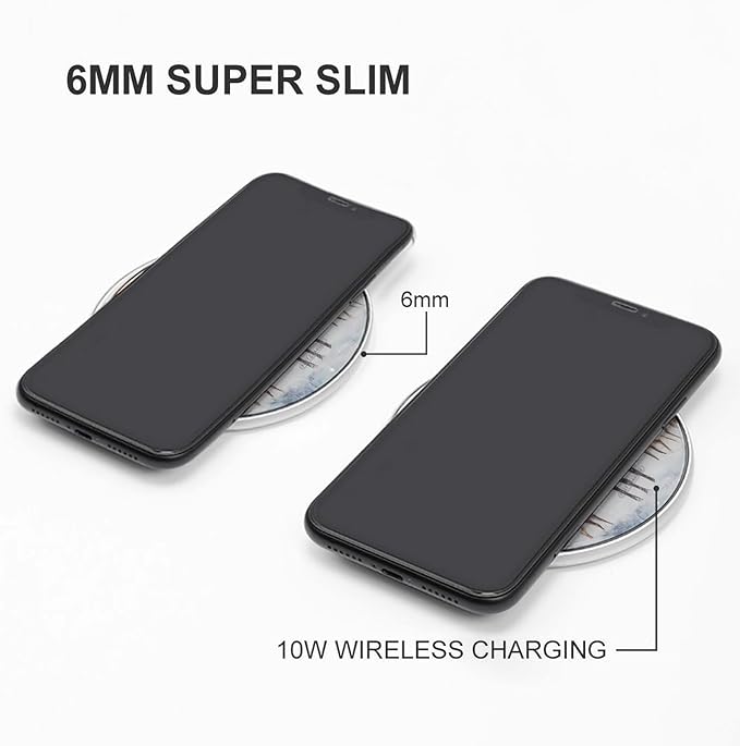 Deer Snowy Forests Mountain Wireless Charger Anti-Slip Wireless Charging Pad Slim Charger Mat for Men Women