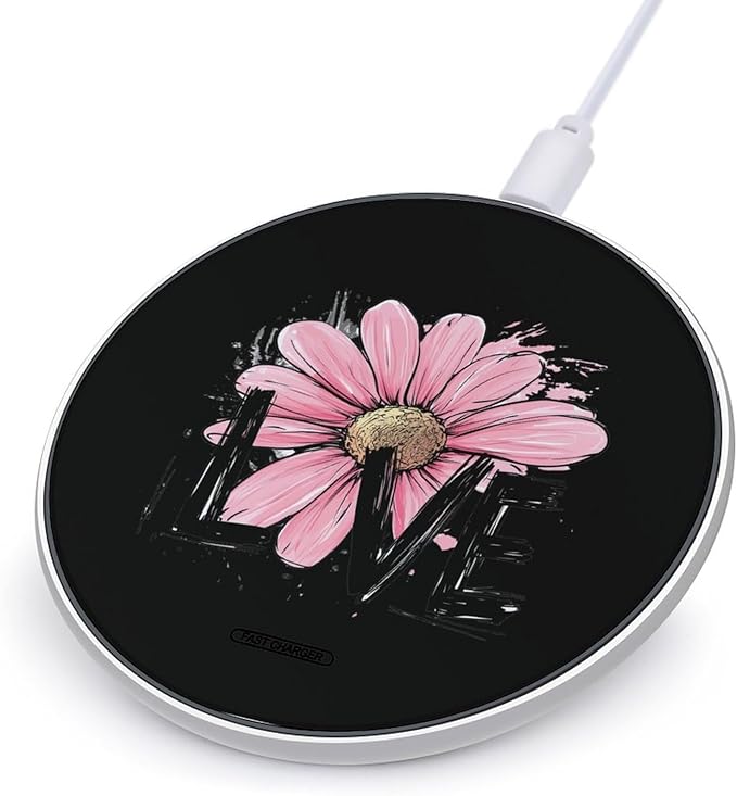 Daisy Love Wireless Charger Anti-Slip Wireless Charging Pad Slim Charger Mat for Men Women