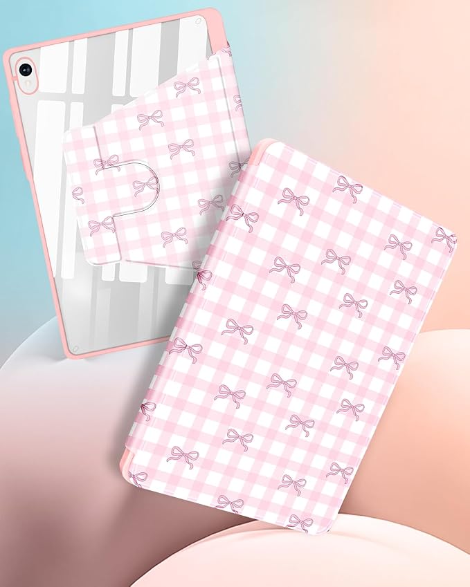 Pink Bow Checkered