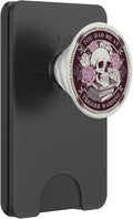 Librarian Skeleton Trigger Warning Book Reading Lover Floral PopSockets PopWallet for MagSafe