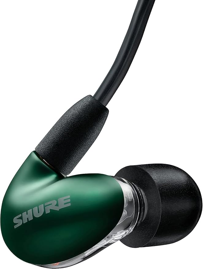 Shure SE846 PRO Gen 2 Wired Sound Isolating Earphones Secure in-Ear Earbuds High-End Professional Sound Hi-Def Four Drivers Upgraded Sound Filters Durable Quality Customizable Frequency - Jade