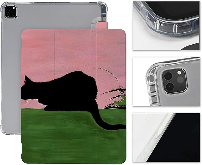black cat in glassland