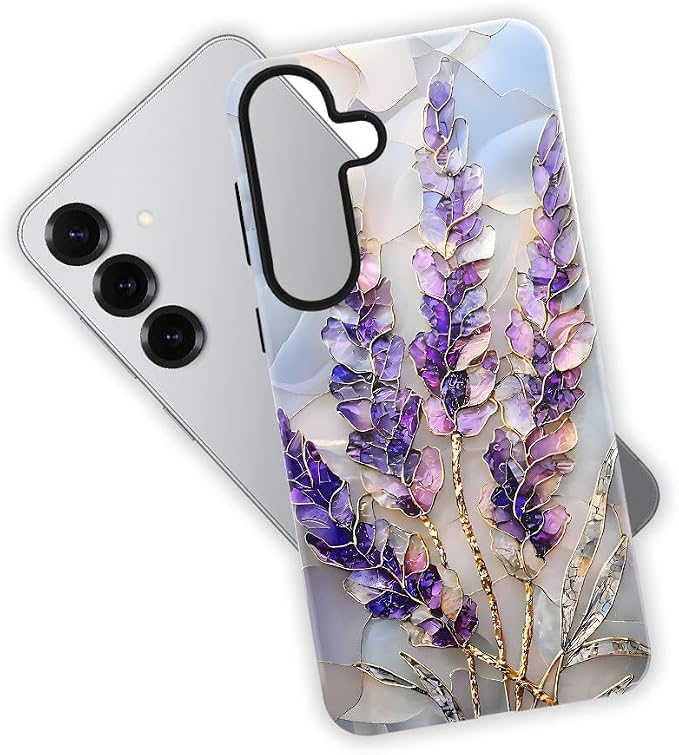 Lavender Stained Glass Purple Floral