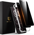 UNBREAKcable Privacy Screen Protector for iPhone Air Full Coverage Shatterproof Tempered Glass [True 28°Anti Spy] [9H Hardness] [Easy Installation Frame] 2-Pack Private Screen for iPhone Air