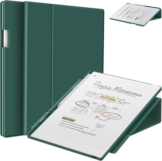 E NET-CASE Case for Remarkable Paper Pro Color 11.8- Multi-Viewing &amp Auto Sleep/Wake Book Folio Cover with Built-in Pen Holder for Remarkable Paper Pro Tablet 11.8 inch 2024 Released (Green)
