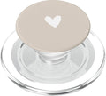 Sand/Beige/Tan Heart Minimalist Love PopSockets PopGrip for MagSafe