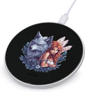 Fairy and Wolf Wireless Charger Anti-Slip Wireless Charging Pad Slim Charger Mat for Men Women