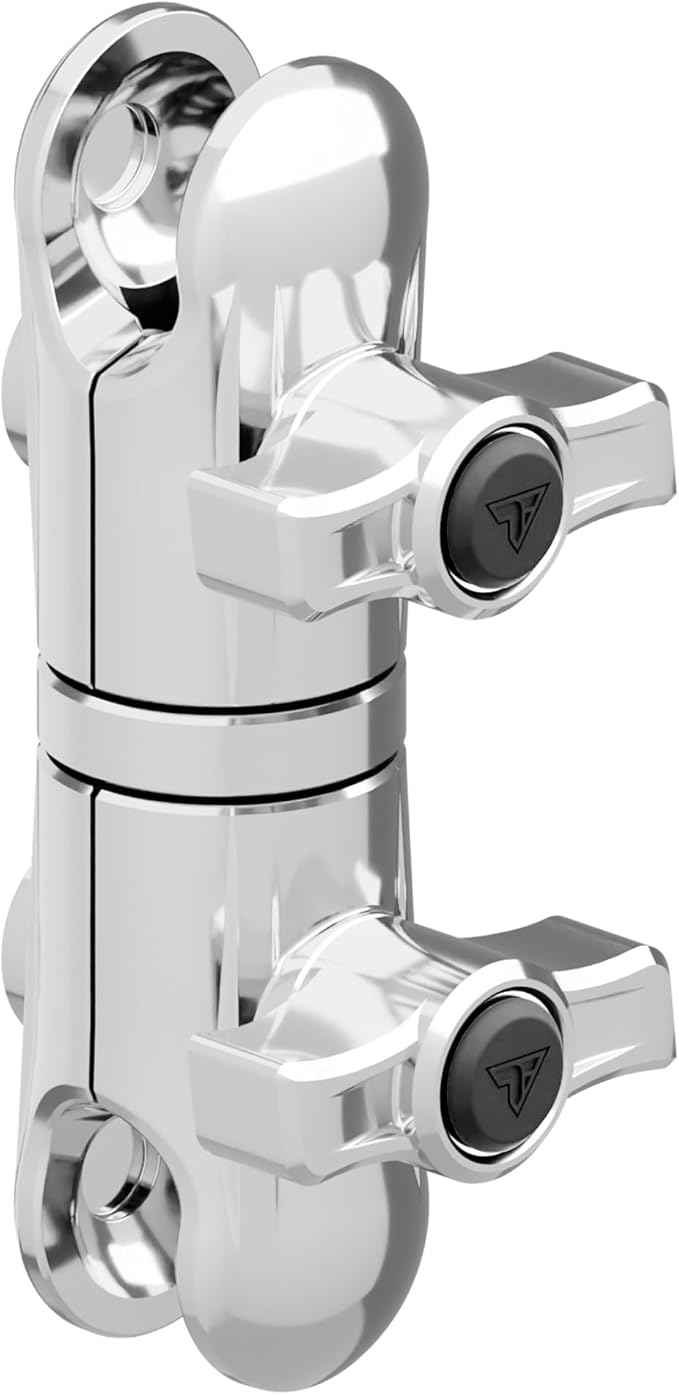 Tackform Chrome 3.5 Long Metal 20mm Ball and Socket Arm DuraLock 20 Series | Dual 20mm Sockets with Optional Anti-Theft Security Function