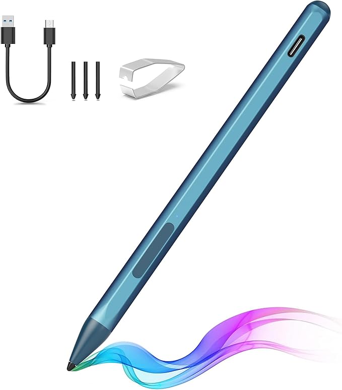 Stylus Pen for ASUS Transformer/Mini/ASUS Zenbook Flip/Pro/ASUS Vivobook Flip/Pro/Duo/ASUS Notebook Rechargeable MPP 2.0 Tilt Active Pen with 4096 Pressure Sensitivity Tpye-c Charge Blue