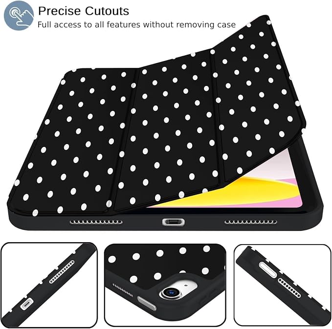 White Polka Dots Black