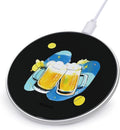 Beer Mugs Drinking Fast Portable Charger 10W Funny Graphic Phone Charging Pad with USB Cable