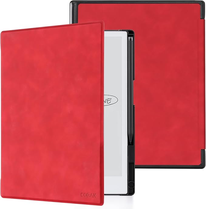 CoBak Case for Remarkable 2 Paper Tablet - Lightweight and Hard Back Shell Protective Book Folio Cover with Built-in Pen Holder - for 10.3 2020 Released (Fantasy Red)