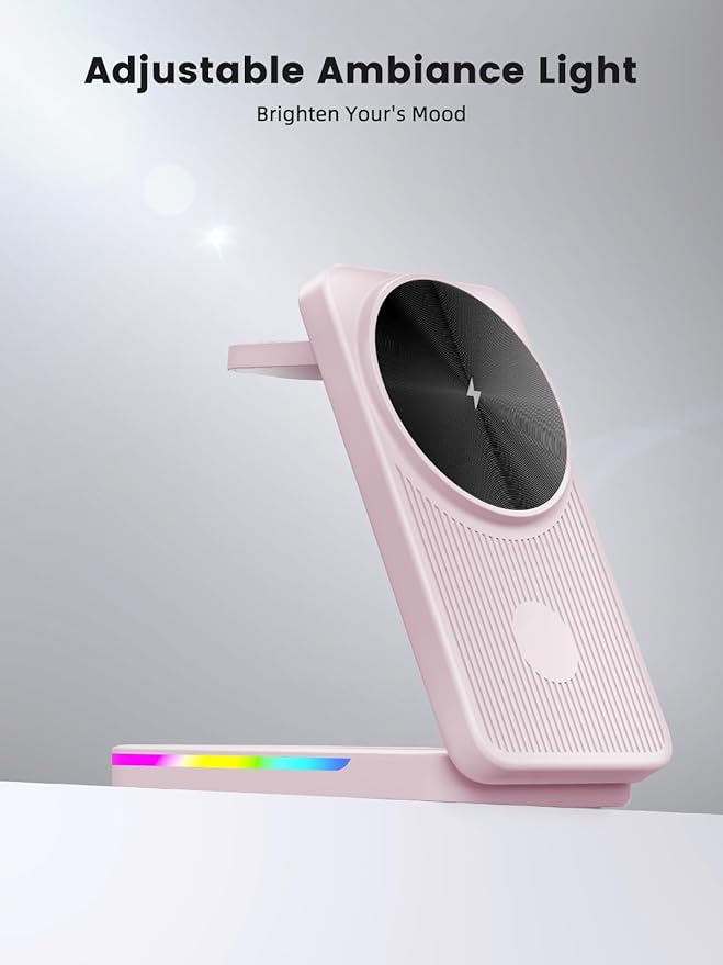 Wireless Charger for Samsung 3 in 1 Charging Station for Samsung - Magnetic Android Charging Station for Galaxy S26 Ultra/Z Fold/Flip &amp Buds4 Pro - Nightstand Organizer &amp Bedside Charger for