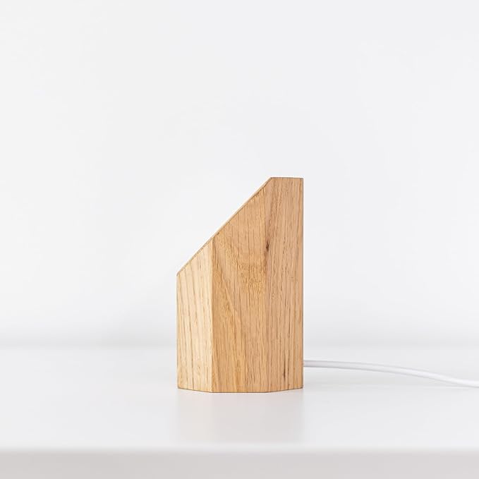 Wooden Magnetic Wireless Charger for Apple iPhone Android. Fast Qi2 25W Induction Station Stand Magnets Type C Cable. All Wooden Oak Design.