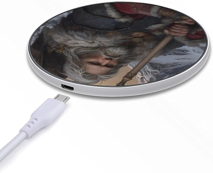 Odin God Norse Mythology Phone Charger Magnetic Charging Pad Anti-Slip with USB Cable