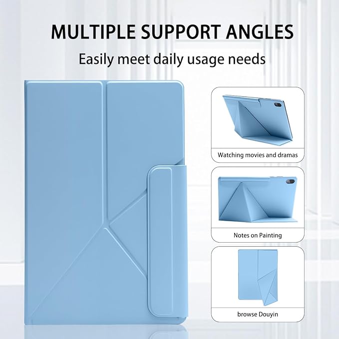 Magnetic Case for Samsung Galaxy Tab S11 (11) 2025 - Model SM-X730/SM-X736 Tablet with S-Pen Holder Auto Wake/Sleep Smart Tablet Cover Ice Blue