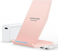 Wireless Charger with USB C Phone Charger Charging Stand with 20W PD Adapter Compatible with iPhone 17/17 Air/16/15/14/13/12 Phone Charging Dock for Samsung Galaxy S26/S26+/S25/S24/S23/S22/S21