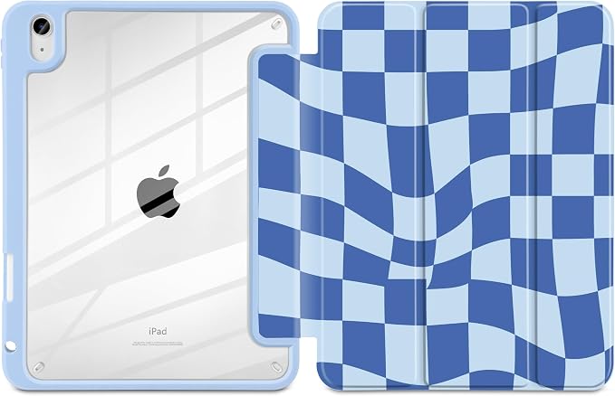 Blue Wavy Checker