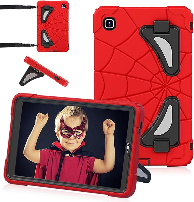 Galaxy Tab A7 Lite 8.7 inch Case-Red+Black