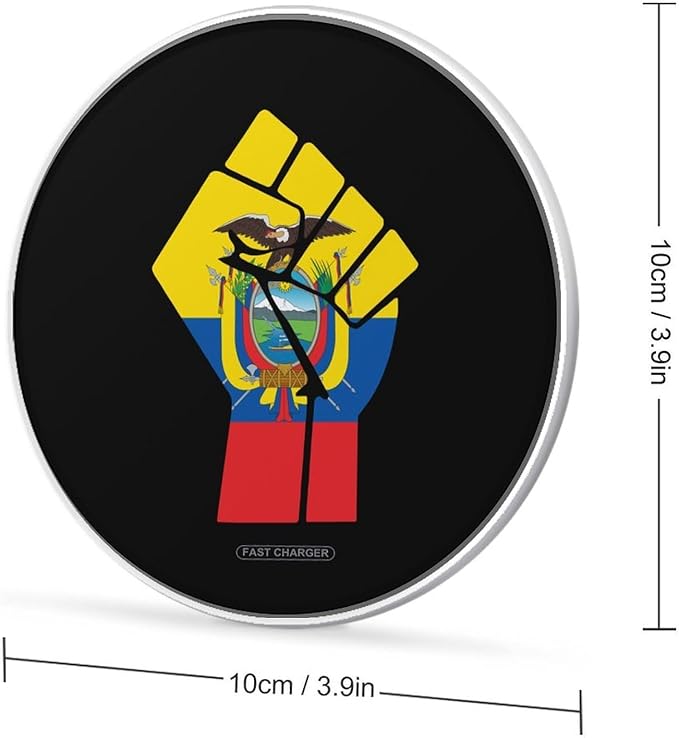 Ecuador Flag Resist Wireless Charger Anti-Slip Wireless Charging Pad Slim Charger Mat for Men Women