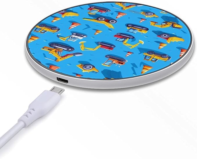 Construction Excavator Wireless Charger Anti-Slip Wireless Charging Pad Slim Charger Mat for Men Women