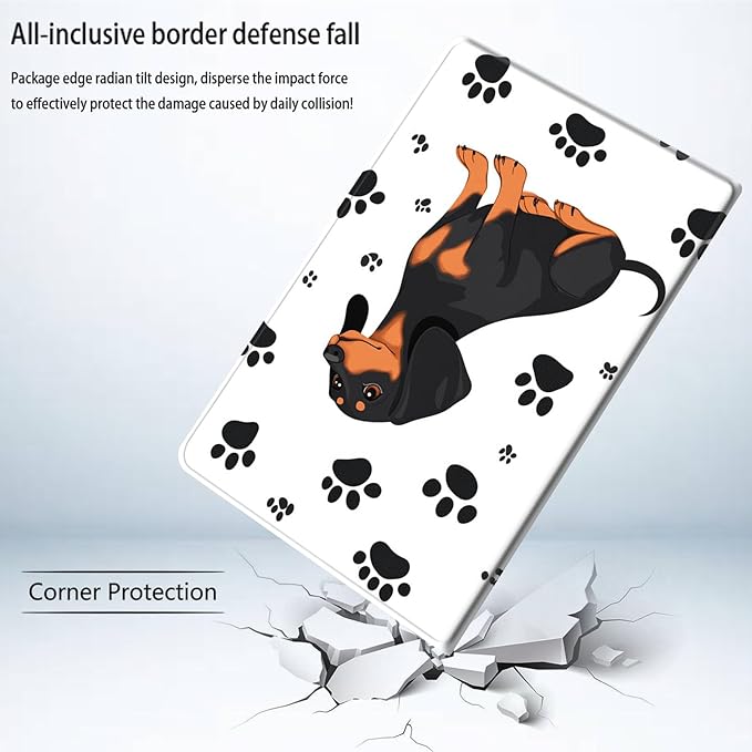 Bxgolkgd Tablet Case for 6.8 Kindle Paperwhite (11th Generation-2021) &amp Kindle Paperwhite Signature EditionAuto Wake/Sleep FunctionCute Dachshund