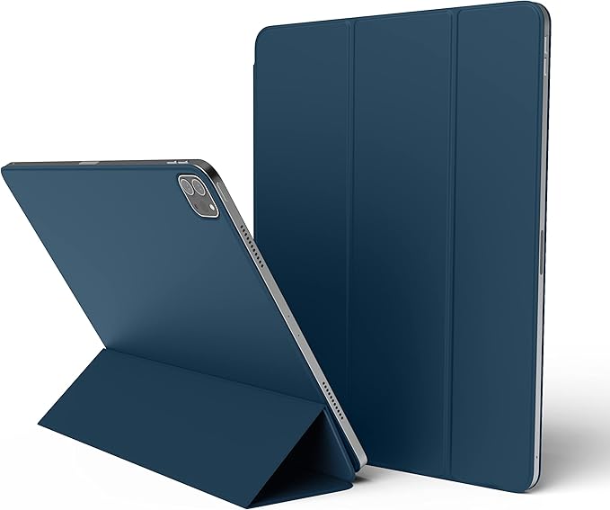 elago Case for iPad Air 13(M4 M3 M2) / Pro 12.9(3rd 4th 5th 6th) -iPad Case with Magnetic Attachment to Metal MaterialsCompatible with Apple iPad Pencil and elago’s Pencil case (Blue)