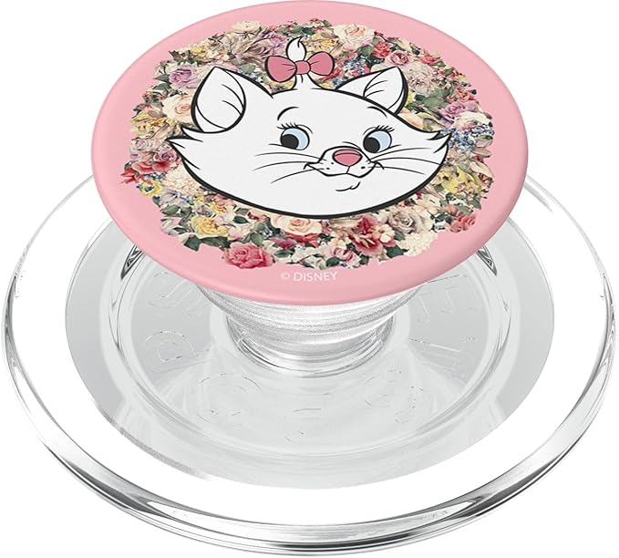 Disney Aristocats Marie Floral Portrait PopSockets PopGrip for MagSafe