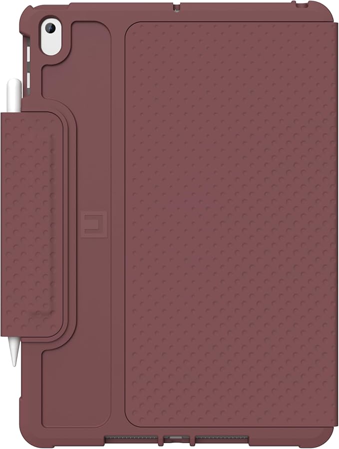 [U] by UAG iPad 10.2 Case Aubergine 9th Gen 2021 8th Gen 2020 DOT Lightweight Slim Shockproof Smart Folio Protective Cover with Auto/Sleep Wake &amp Pencil Holder