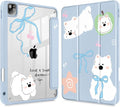 May Chen for iPad Pro 11 inch M2 4th Generation 2022 iPad Pro 11 3rd/2nd/1st Gen Case with Transparent Shockproof Back Cover [Built-in Pencil Holder Auto Sleep/Wake Cute Puppy