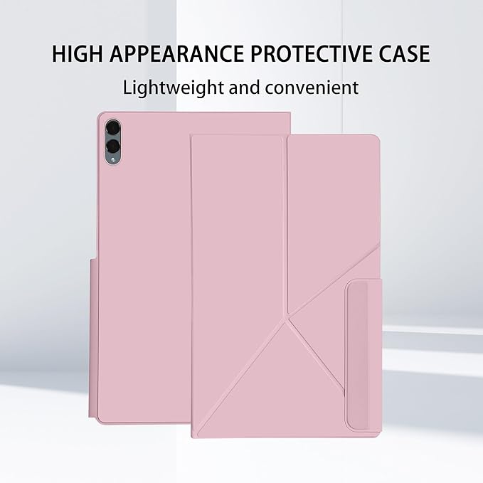 Magnetic Case for Samsung Galaxy Tab S11 Ultra 14.6 Inch 2025 - Model SM-X930/SM-X936 Tablet with S-Pen Holder Auto Wake/Sleep Smart Tablet Cover Pink