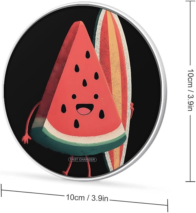 Watermelon Surf Surfing Surfboard Phone Charger Magnetic Charging Pad Anti-Slip with USB Cable