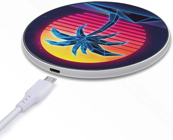 Coconuts Trees 80s Sunset Phone Charger Magnetic Charging Pad Anti-Slip with USB Cable
