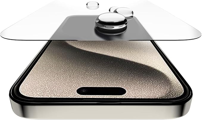 ITSKINS Hybrid // Glass Cell Phone Screen Protector with Eco-Friendly Alignment Tool Tempered Glass Screen Protector Easy Installation Scratch Resistant and Bubble Free - iPhone 15 Pro
