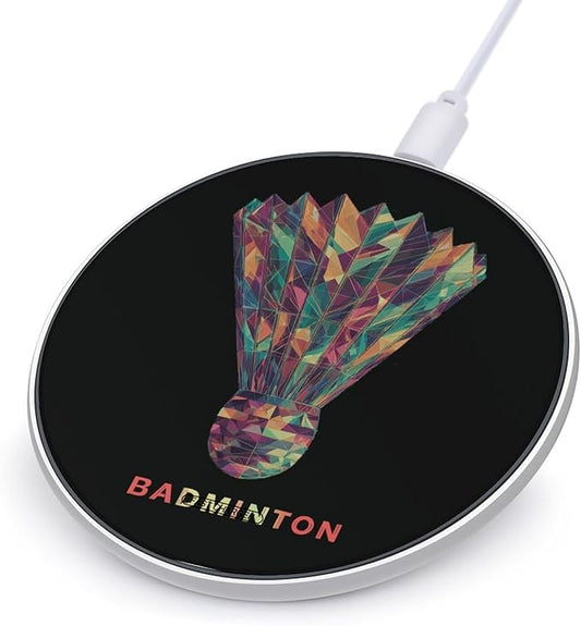 Badminton Geometric Fragments Phone Charger Magnetic Charging Pad Anti-Slip with USB Cable