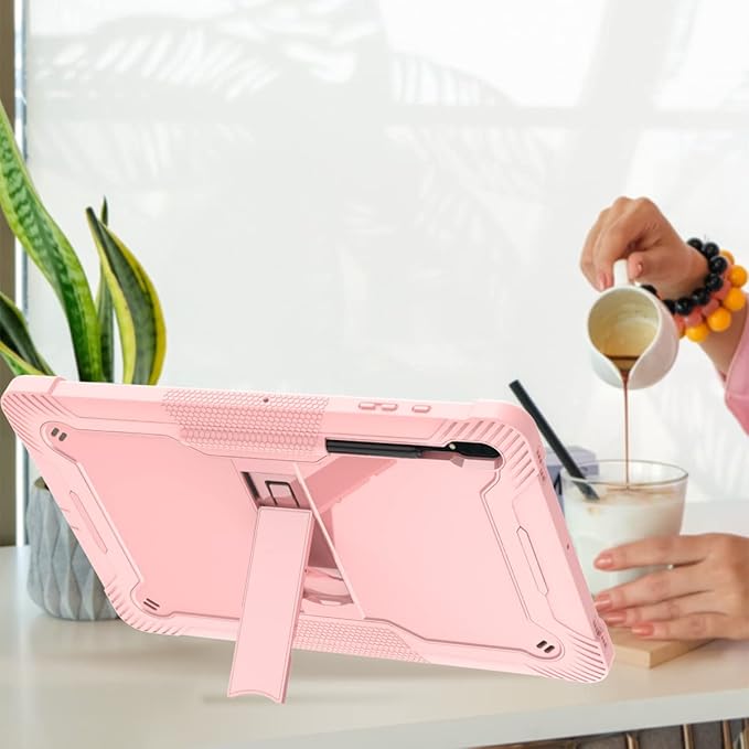 Protective Case Compatible with Samsung Galaxy Tab S9 Ultra 14.6 Inch 2023 Case with Built-in Stand Rugged Hybrid Shockproof Protective CoverCompatible with Samsung Galaxy Tab S9 Ultra(Rose Gold)