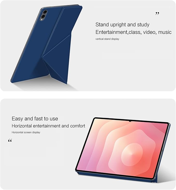 for Samsung Galaxy Tab S11 Ultra Case 14.6 inch Multi-Viewing Angles |Auto Wake/Sleep | Magnetic Attachment | Slim Light Shell Cover | Compatible with Galaxy Tab S11 Ultra | Navy Blue