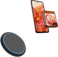 BoxWave Charger Compatible with Motorola razr (2024) - SwiftCharge PowerDisc Wireless Charger (15W) Qi Wireless 15W Circular Desktop Charger - Jet Black
