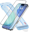 FLOLAB NanoArmour ONETIME PRO for iPhone 17 Air Screen Protector Anti-ReflectivePolarSpectra Anti-Rainbow Tempered Glass Ultra Clear Infinity Edge Easy Install Reinfored-Edge