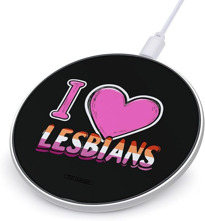 I Love Lesbians Phone Charger Magnetic Charging Pad Anti-Slip with USB Cable