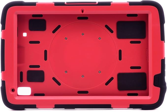 Protective Case for Zebra ET40 ET45 10 Inch Tablet Only Military Grade Shockproof Rugged Cover with Hand Strap &amp Stand SG-ET4X-10EXOSKL1-01 Compatible with Zebra Accessories (Red)